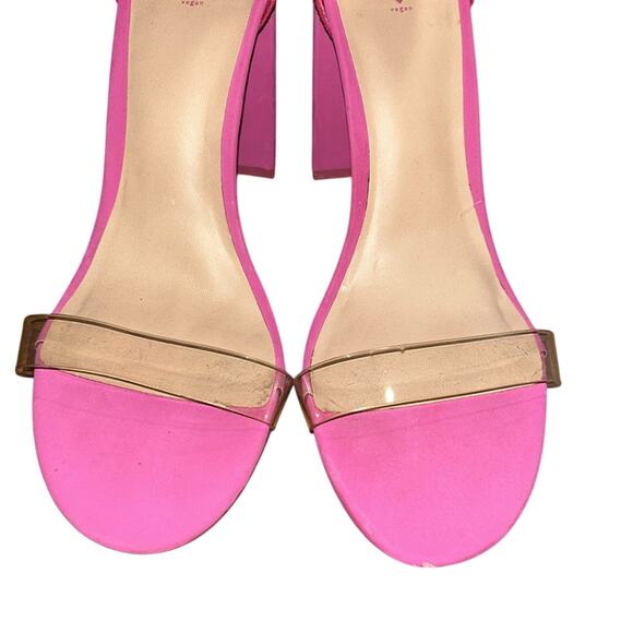 Woman’s Call It Spring Pink Chunky Heels Size 10 - Picture 3 of 8